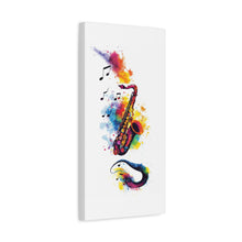 Load image into Gallery viewer, Vibrant Saxophone Art Canvas Print - Colorful Wall Decor