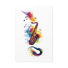 Load image into Gallery viewer, Vibrant Saxophone Art Canvas Print - Colorful Wall Decor