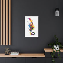 Load image into Gallery viewer, Vibrant Saxophone Art Canvas Print - Colorful Wall Decor