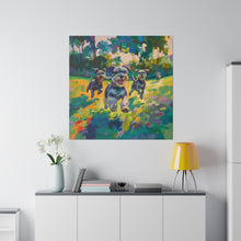 Load image into Gallery viewer, Vibrant Schnauzer Dogs Canvas Wall Art