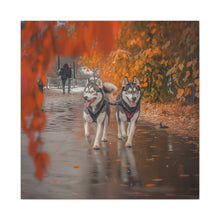 Load image into Gallery viewer, Husky Wall Art Canvas - Autumn Vibes Home Decor