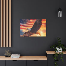 Load image into Gallery viewer, Patriotic Eagle Canvas Wall Art - 1.25" Stretched Frame