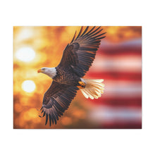 Load image into Gallery viewer, Eagle in Flight Canvas Art - 12x12 Stretched Wall Decor