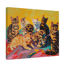 Load image into Gallery viewer, Colorful Cat Canvas Art - Vibrant Cat Portraits for Cat Lovers