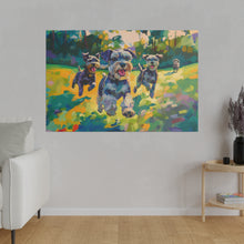 Load image into Gallery viewer, Vibrant Schnauzer Dogs Canvas Wall Art