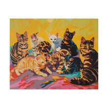 Load image into Gallery viewer, Colorful Cat Canvas Art - Vibrant Cat Portraits for Cat Lovers