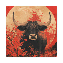 Load image into Gallery viewer, Lunar Year of the Ox - Stretched Matte Print for Home Decor