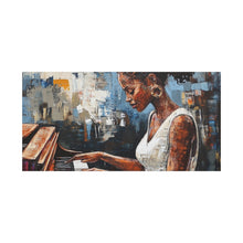 Load image into Gallery viewer, Piano Woman Canvas Art, Stylish Modern Decor, Gift for Music Lovers, Home Wall Art, Unique Artistic Playroom Decor