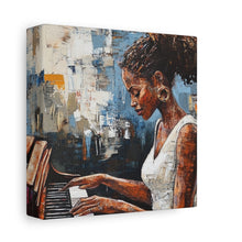 Load image into Gallery viewer, Piano Woman Canvas Art, Stylish Modern Decor, Gift for Music Lovers, Home Wall Art, Unique Artistic Playroom Decor