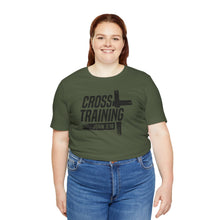 Load image into Gallery viewer, Faith Inspired Unisex Jersey Tee - 'Cross Training' with John 3:16