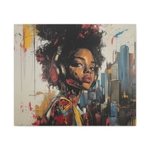 Load image into Gallery viewer, Urban Chic Canvas Art - Vibrant Female Portrait with Headphones