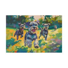 Load image into Gallery viewer, Vibrant Schnauzer Dogs Canvas Wall Art