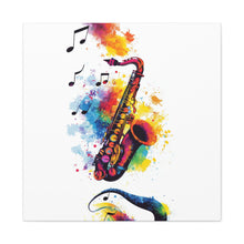 Load image into Gallery viewer, Vibrant Saxophone Art Canvas Print - Colorful Wall Decor