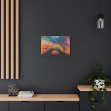 Load image into Gallery viewer, Vibrant Pet Lovers Canvas Art - Rainbow Bridge Design