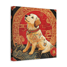 Load image into Gallery viewer, Lunar Year of the Dog Art Canvas - Stretched Wall Decor for Dog Lovers