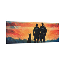 Load image into Gallery viewer, Patriotic Canvas Print - Heroes and Their Dogs - Perfect for Veterans Day and Memorial Day