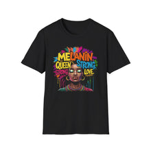 Load image into Gallery viewer, Melanin Queen Unisex Softstyle T-Shirt - Strong & Proud Design