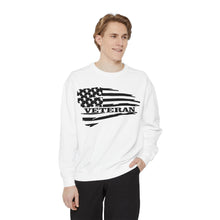 Load image into Gallery viewer, Veteran Flag Unisex Garment-Dyed Sweatshirt - Comfortable Tribute for Heroes