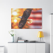 Load image into Gallery viewer, Eagle in Flight Canvas Art - 12x12 Stretched Wall Decor