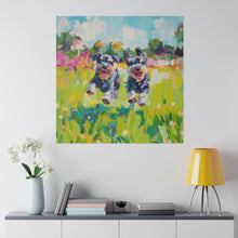 Load image into Gallery viewer, Playful Schnauzer Dogs Canvas Art