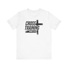 Load image into Gallery viewer, Faith Inspired Unisex Jersey Tee - 'Cross Training' with John 3:16