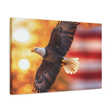 Load image into Gallery viewer, Eagle in Flight Canvas Art - 12x12 Stretched Wall Decor