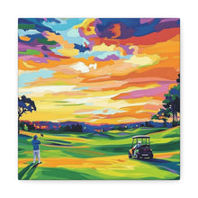 Load image into Gallery viewer, Vibrant Golf Sunset Canvas Art