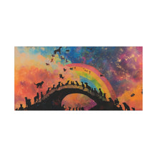 Load image into Gallery viewer, Vibrant Pet Lovers Canvas Art - Rainbow Bridge Design