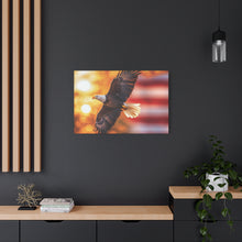Load image into Gallery viewer, Eagle in Flight Canvas Art - 12x12 Stretched Wall Decor
