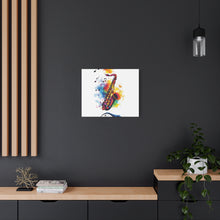 Load image into Gallery viewer, Vibrant Saxophone Art Canvas Print - Colorful Wall Decor