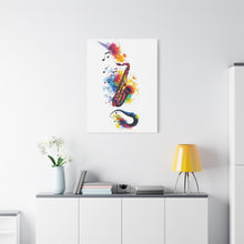 Load image into Gallery viewer, Vibrant Saxophone Art Canvas Print - Colorful Wall Decor