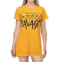 Load image into Gallery viewer, T-Shirt Dress (AOP) - Savage