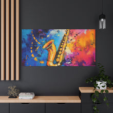 Load image into Gallery viewer, Colorful Saxophone Canvas Art - Vibrant Jazz Wall Decor