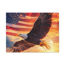Load image into Gallery viewer, Patriotic Eagle Canvas Wall Art - 1.25" Stretched Frame