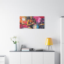 Load image into Gallery viewer, Colorful Drummer Canvas Art Print, Modern Wall Decor, Music Lover Gift, Vibrant Home Accent, Jazz Art Piece, Unique Gift Idea