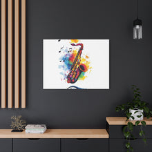Load image into Gallery viewer, Vibrant Saxophone Art Canvas Print - Colorful Wall Decor
