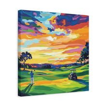 Load image into Gallery viewer, Vibrant Golf Sunset Canvas Art