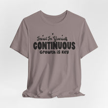 Load image into Gallery viewer, Motivational Short Sleeve Tee - Invest In Yourself, Continuous Growth Is Key