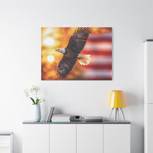 Load image into Gallery viewer, Eagle in Flight Canvas Art - 12x12 Stretched Wall Decor