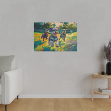 Load image into Gallery viewer, Vibrant Schnauzer Dogs Canvas Wall Art