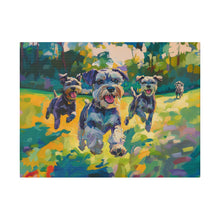 Load image into Gallery viewer, Vibrant Schnauzer Dogs Canvas Wall Art