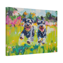 Load image into Gallery viewer, Playful Schnauzer Dogs Canvas Art