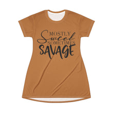 Load image into Gallery viewer, T-Shirt Dress (AOP) - Savage