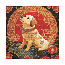 Load image into Gallery viewer, Lunar Year of the Dog Art Canvas - Stretched Wall Decor for Dog Lovers