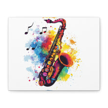 Load image into Gallery viewer, Vibrant Saxophone Art Canvas Print - Colorful Wall Decor