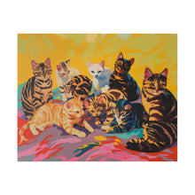 Load image into Gallery viewer, Colorful Cat Canvas Art - Vibrant Cat Portraits for Cat Lovers