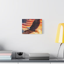 Load image into Gallery viewer, Patriotic Eagle Canvas Wall Art - 1.25" Stretched Frame