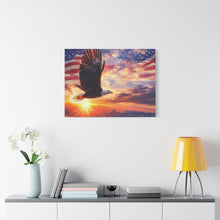 Load image into Gallery viewer, Eagle Sunset Canvas Wall Art - Patriotic Home Decor
