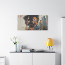 Load image into Gallery viewer, Urban Chic Canvas Art - Vibrant Female Portrait with Headphones