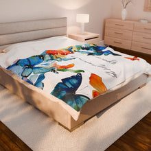 Load image into Gallery viewer, Butterfly Plush Blanket